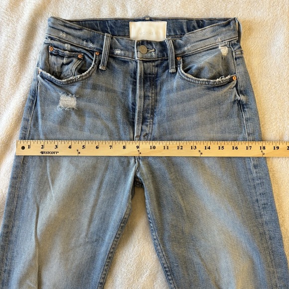 Mother The Tomcat Women's Jeans Size 27 The Confession Wash Distressed Blue - Picture 11 of 16